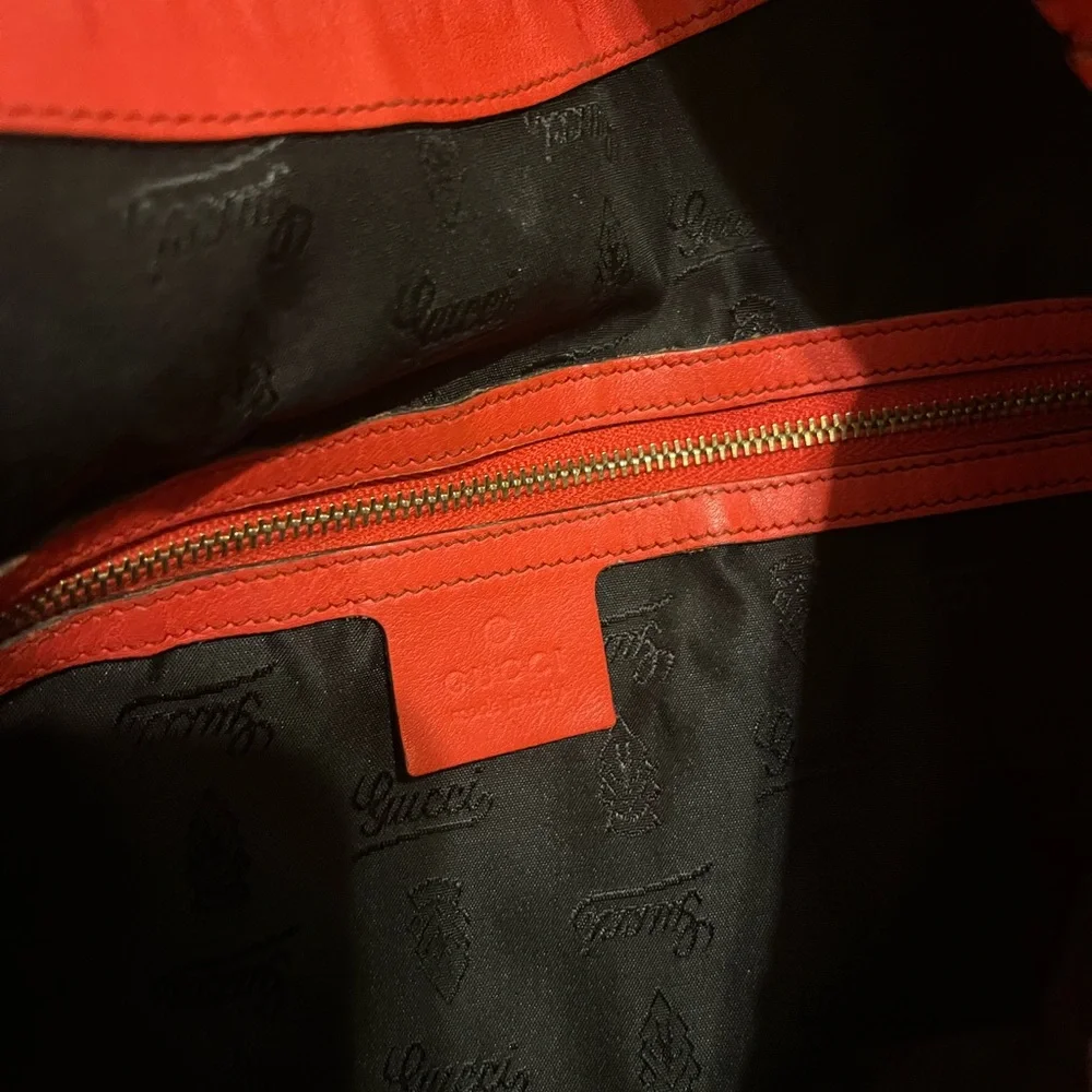 Gucci Red Bamboo Hobo Bag - Picture 13 of 14